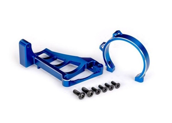 10262-BLUE Traxxas Motorhalter blau Alu