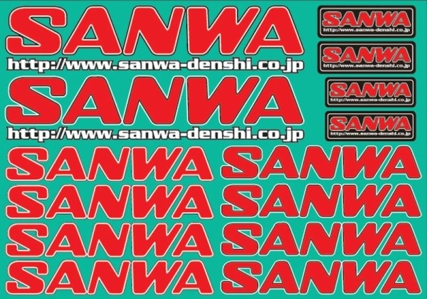 Sanwa Aufkleber Sticker Rot