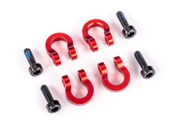 9734R Traxxas TRX-4M Bumper D-Rings Alu rot