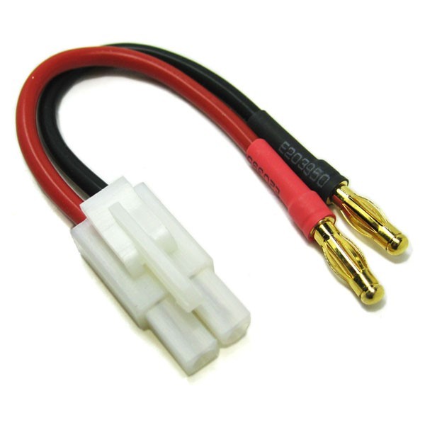 MALE TAMIYA TO TWO 4.0MM MALE CONNECTOR ADAPTOR