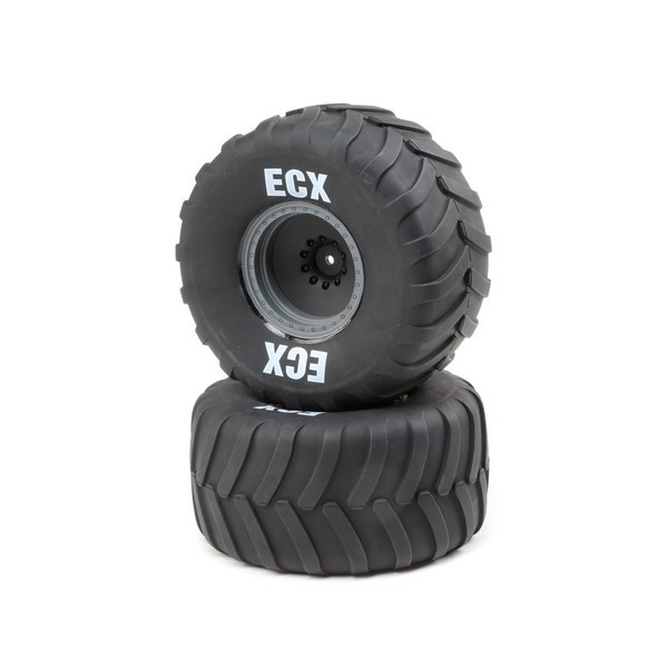 ECX43015 Right/Left Premounted Tire Gray Whee
