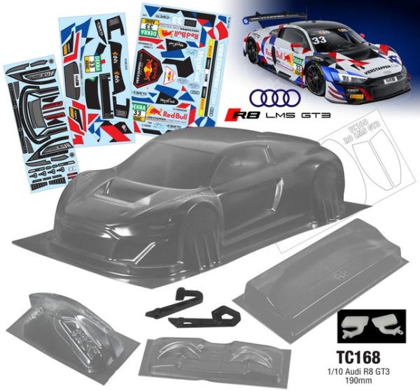 TeamC 1/10 Audi R8 GT3 LMS 190mm Karosserie