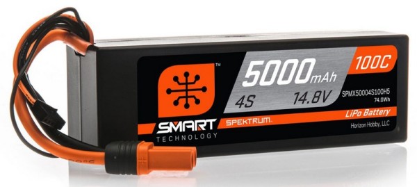 Spektrum 5000mAh 4S 14.8V 100C Smart LiPo Hardcase