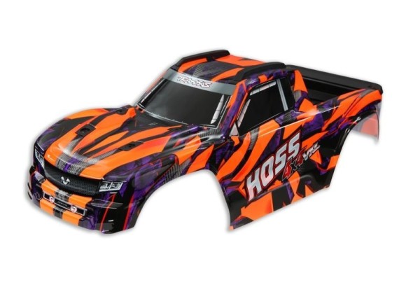 9011A Traxxas Karosserie Hoss 4X4 VXL orange / inkl. Aufkleber & Karo-Clips v/h