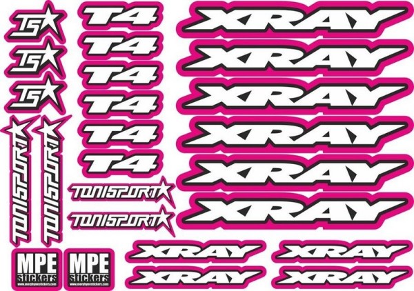 ToniSport Xray T4 Precut Sticker Sheet - Pink