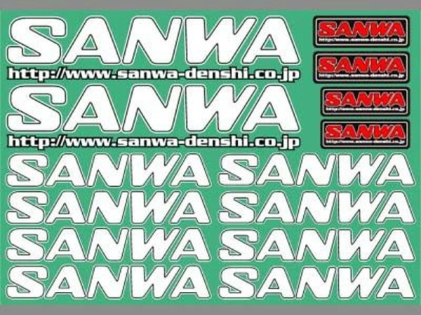 Sanwa Aufkleber Sticker Weiss