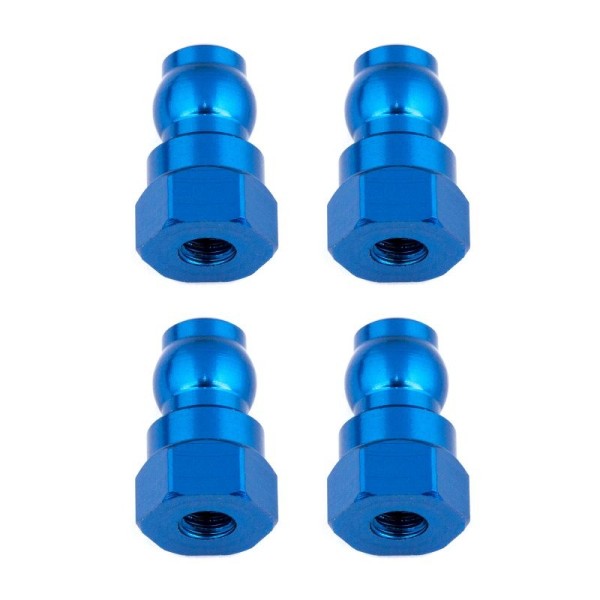 91816 Asso Shock Bushings, 12 mm, blue aluminum