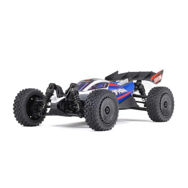 Arrma TYPHON GROM MEGA 380 4x4 1:18 Mini Buggy RTR - Blau-Silber mit Akku und Ladegerät