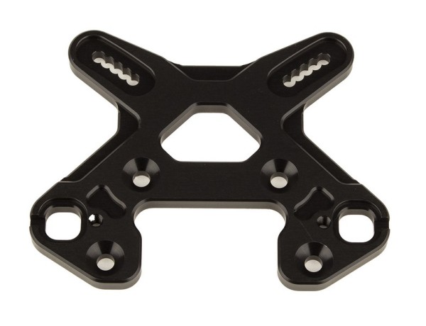 81502 Asso RC8B4 Front Shock Tower, black aluminum