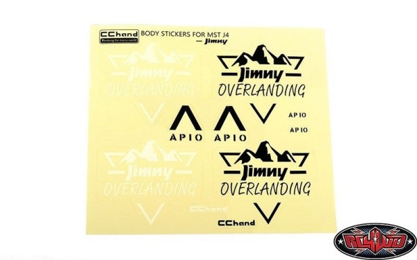 RC4WD Overlanding Decal Sheet for MST 4WD Off-Road
