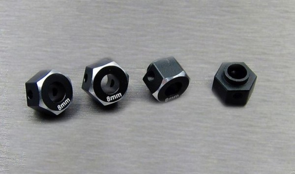 SAMIX TRX-4 alum black hex adaptar (8mm)