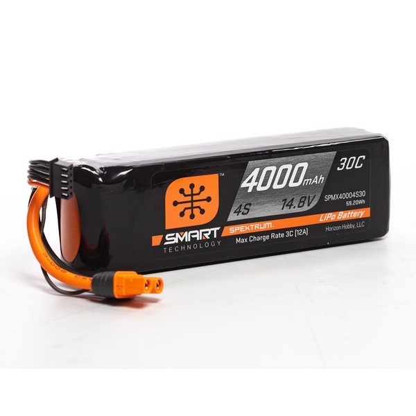 SPEKTRUM 4000mAh 4S 14.8V Smart LiPo Battery 30C