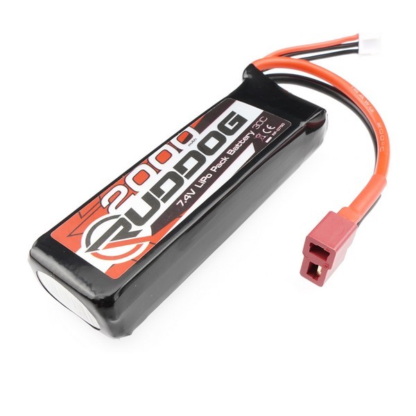 RUDDOG 2000mAh 30C 7.4V LiPo Pack Battery T-Plug