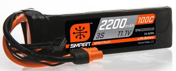 Spektrum 2200mAh 3S 11.1V 100C Smart LiPo Battery