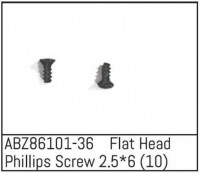 ABZ86101-36 Flat Head Phillips Screw 2.5*6 (10)