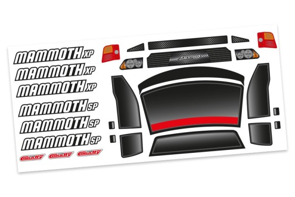 Team Corally Body Decal Sheet MAMMOTH SP/XP