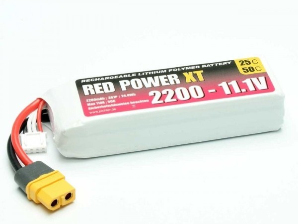 15419 LiPo Akku RED POWER XT 2200 - 11.1V XT60
