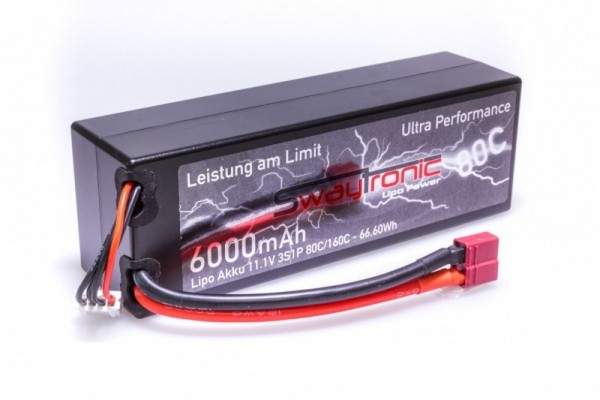 SWAYTRONIC HC LiPo 3S 11.1V 6000mAh 80C T-Plug