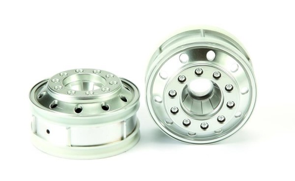 56517 Tamiya Metal-Plated Front Wheels (22mm/matt)