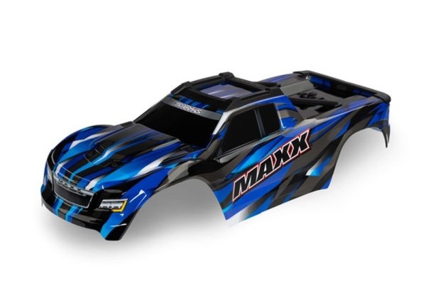 8918A Traxxas Karo Wide-Maxx blau lackiert + Decal 352mm Radstand