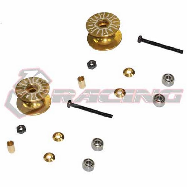 M4WD-35/GO Double ALU Rollers 16-17mm Gold