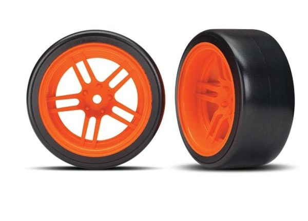 8377A Traxxas Komplettrad Split-Spoke Felge orange