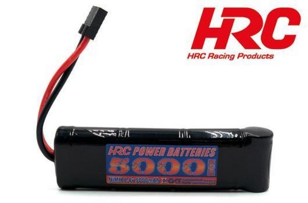 HRC NiMH Akku 7 Zellen HRC Power Batteries 5000 NiMH 8.4V 5000mAh Stick Plat TRX Stecker