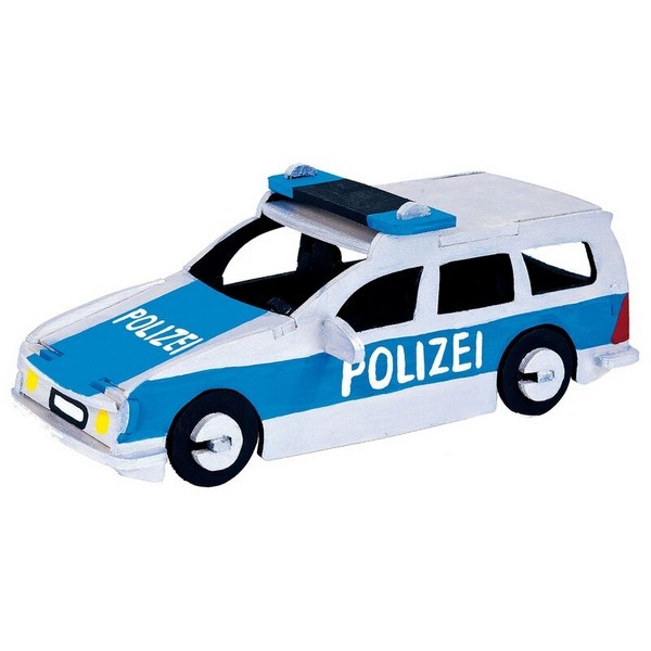 SIVA TOYS Laubsägevorlage Polizeiauto
