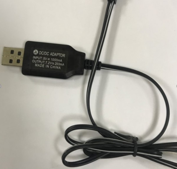 USB Ladegerät - HUINA 1520/1530/1540 NiMh 4.8V 4 Zellen Akku mit schwarzem 2 Polstecker