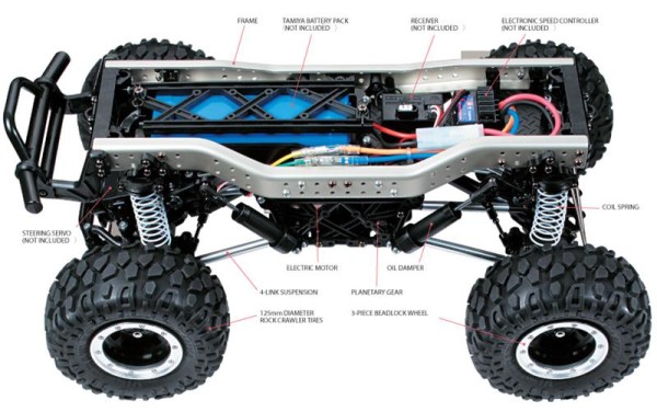 58592 Tamiya Rock Socker Crawler Truck Kit (CR-01) 1/10 Baukasten