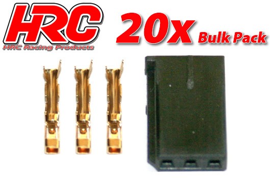 HRC9201B Stecker - Gold - Servo - UNI (FUT & JR) - Stecker - Bulk (20 Stk.)