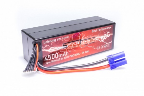 SWAYTRONIC HC LiPo 6S1P 22.2V 4500mAh 50C/100C EC5