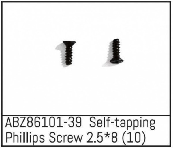 ABZ86101-39 Self-tapping Phillips Screw 2.5*8 (10)