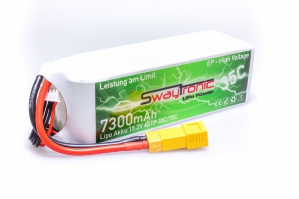 SWAYTRONIC HV-LiPo 15.2V 7300mAh 35C/70C T-Plug