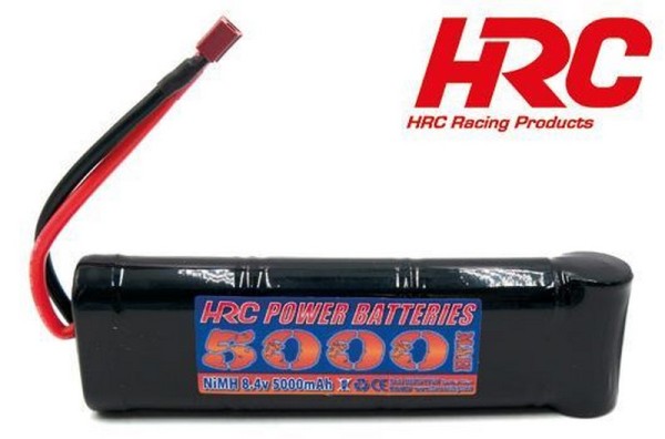 HRC NiMH Akku 7 Zellen HRC Power Batteries 5000 NiMH 8.4V 5000mAh Flat Stick Ultra T (Dean's Kompati