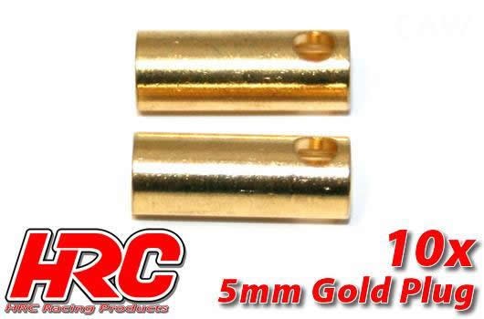 HRC9005F Stecker Gold 5.0mm weibchen (10 Stk.)