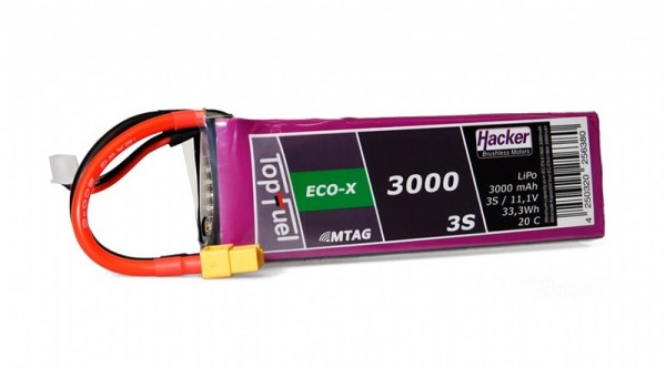 Hacker TopFuel LiPo 20C-ECO-X 3000mAh 3S MTAG