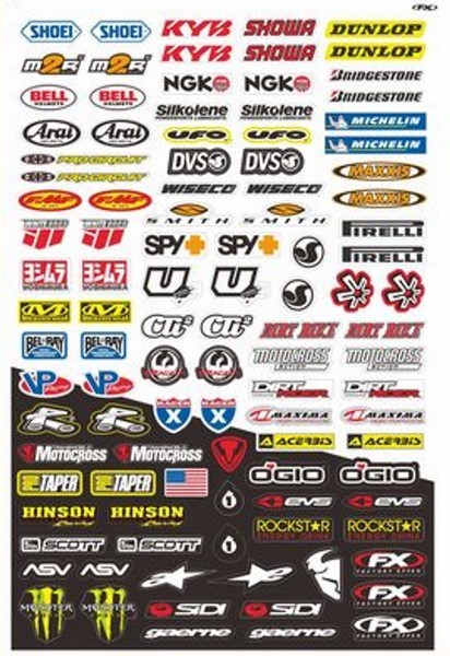 Planet-RC Sticker Set Typ 14 - Aufkleber Set - 270x190mm