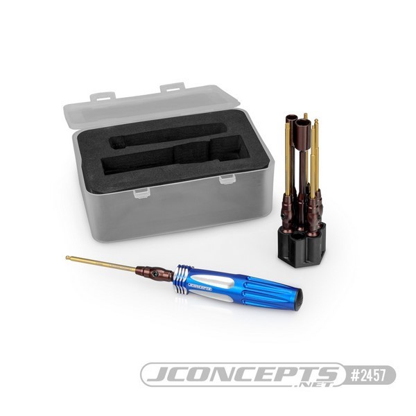 Jconcepts 1/4" hex driver wrench set w/ storage base – 7pc.
