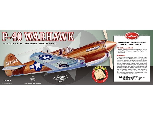 Guillow P-40 Warhawk Lasercut