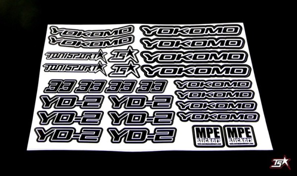 ToniSport Yokomo YD-2 Precut Sticker Sheet - Black
