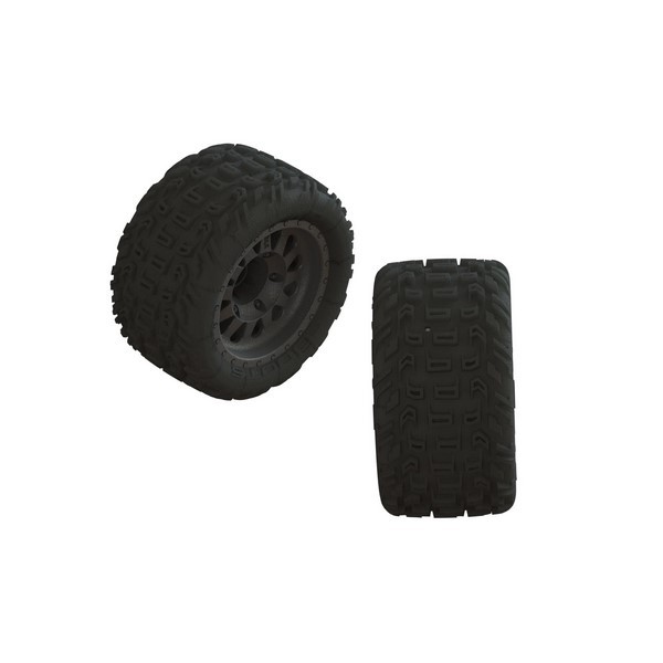 Arrma 1/10 Monstertruck Reifen Kompletträder dBoots Katar MT 2.8" - 14mm (2