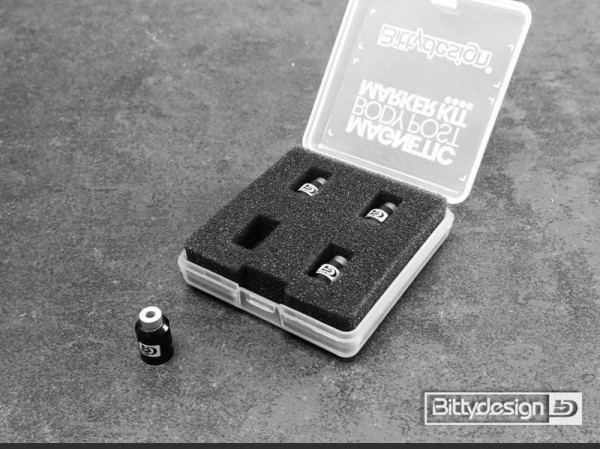 Bittydesign Karosserieloch Marker Magnetisch Big scale 1/5 - 1/7 - 1/8 Schwarz