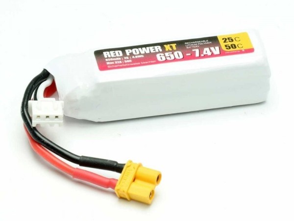 15404 LiPo Akku RED POWER XT 650 - 7.4V XT30