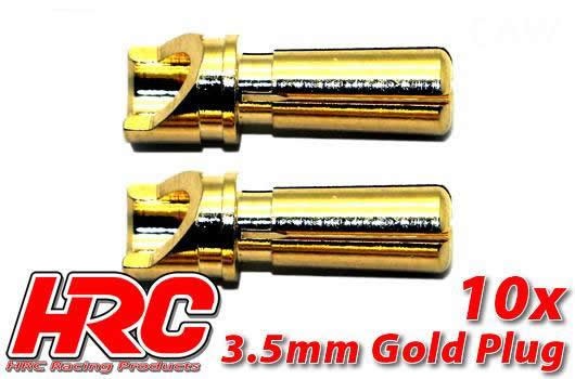 HRC9003M Stecker Gold 3.5mm männchen (10 Stk.)