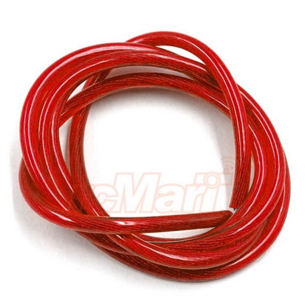 Yeah Racing 12AWG Kabel Transparent Rot 1 Meter