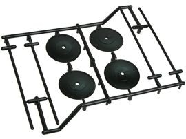 WH-06/BL 1/10 Type Set Holder (4 pcs)- Black