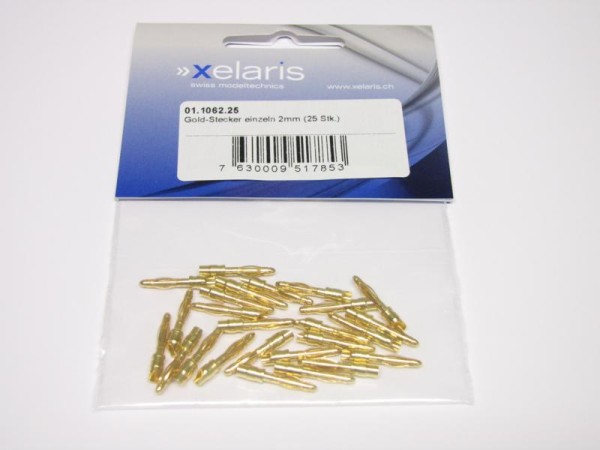Xelaris Gold-Stecker einzeln 2mm (25)