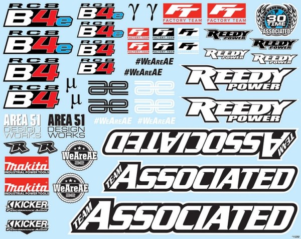 81588 Asso RC8B4 Decal Sheet