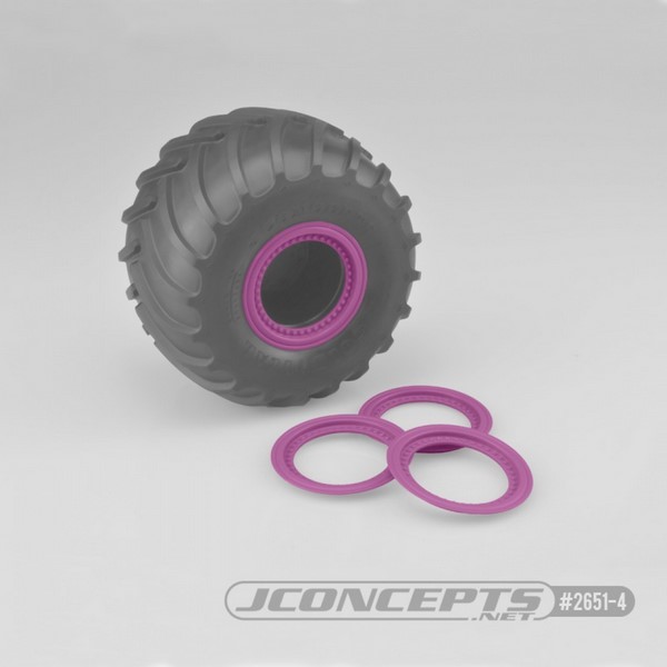 Jconcepts Tribute wheel beadlocks - pink - glue-on